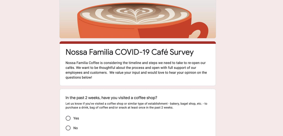 Highlights from our COVID-19 Café Reopening Survey